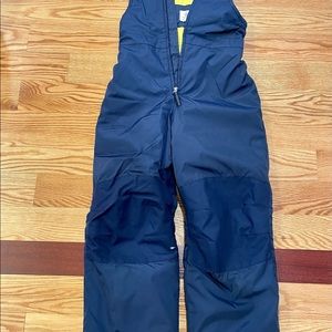 Lands' End Snow Bibs Pants with Iron Knee Blue US Size 8 Kids Winter